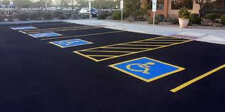 Image of parking lot with accessible parking spaces