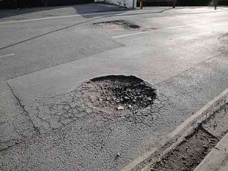 pot hole in the street