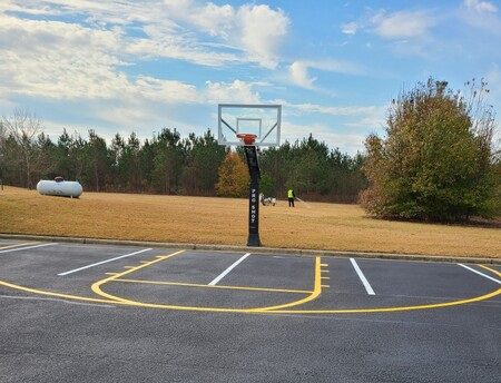 big open basketball court